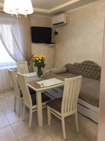 Фото номера Апартаменты Делюкс - ул. Головатого, 20 Апартаменты DeLight Apartments г. Борисполь 6